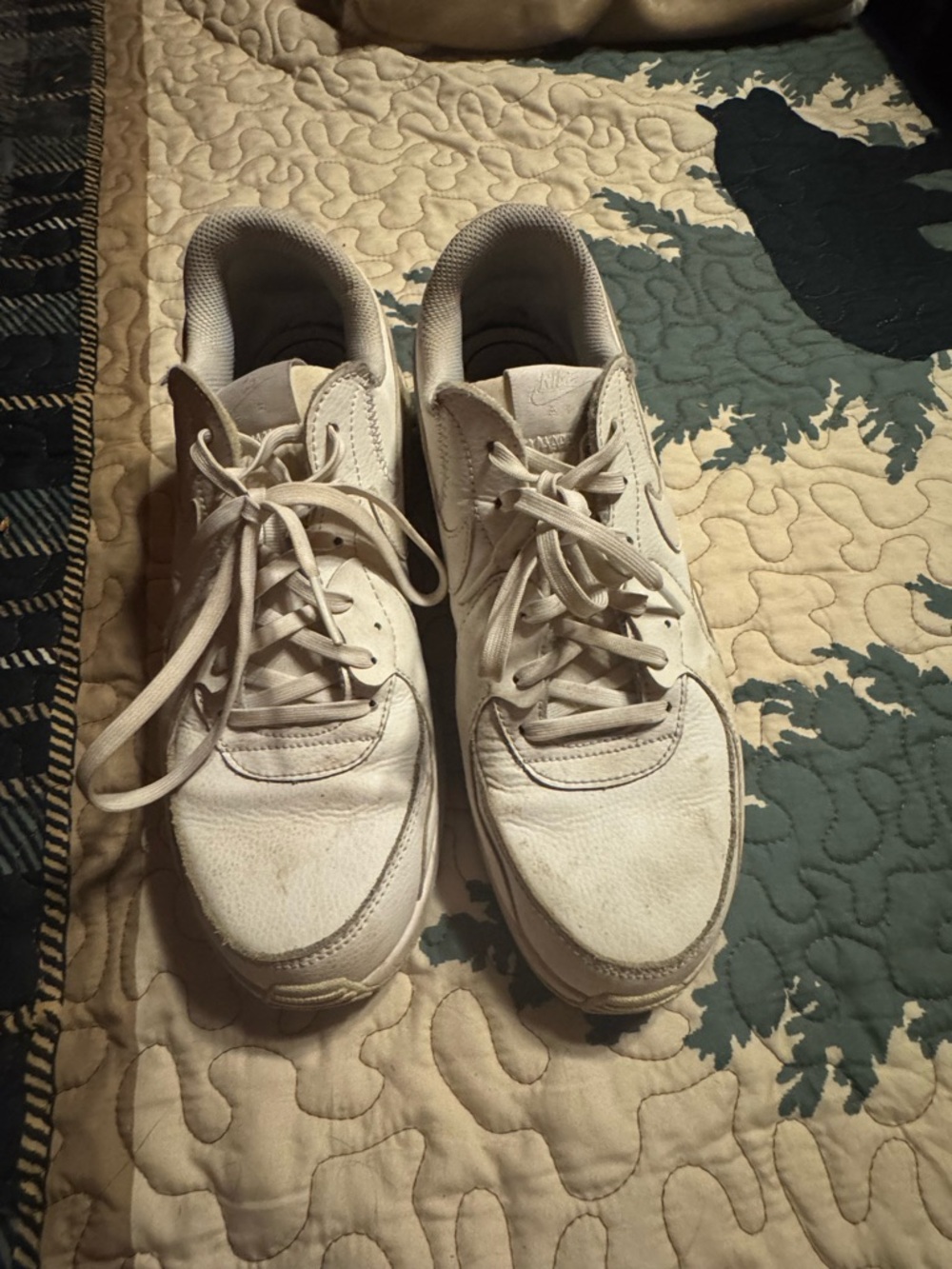 Nike White Athletic Sneakers with Teal Insole Accent